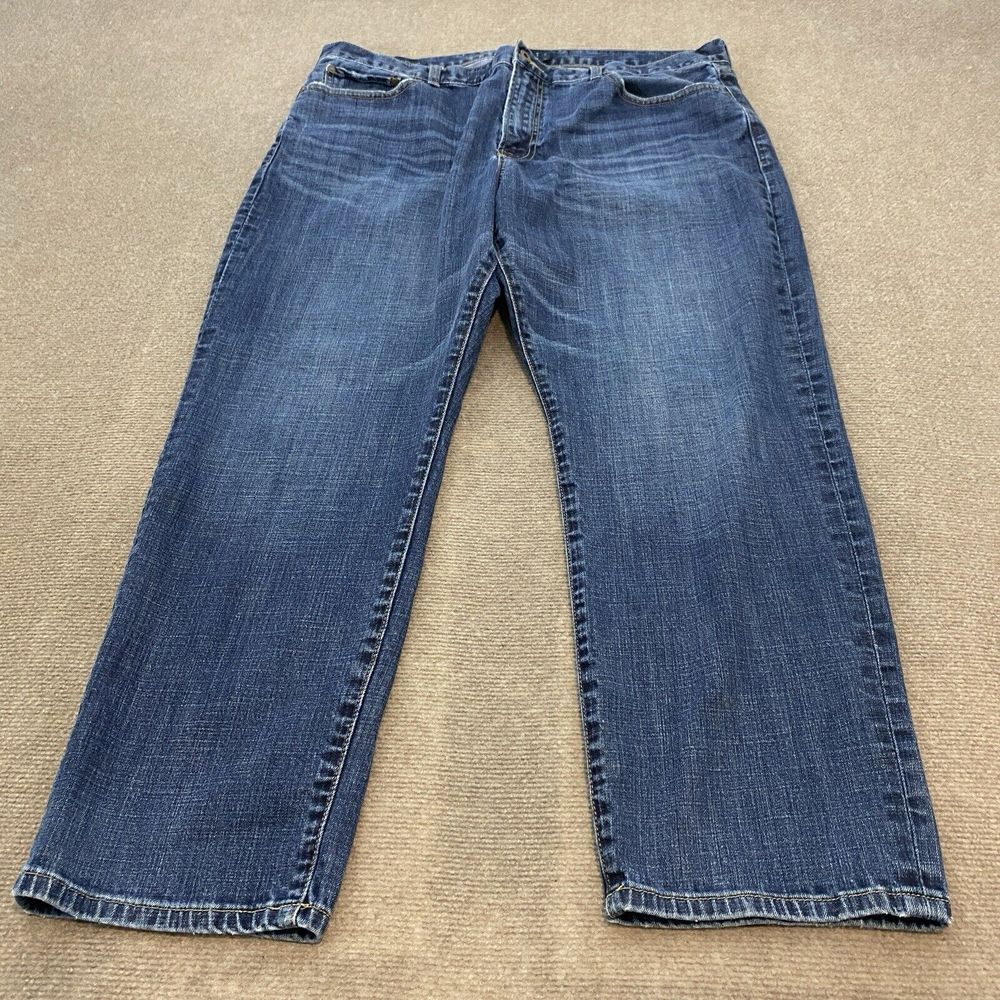 Lucky Brand Jeans Mens 40x30 Blue 329 Classic Straight Dark Wash Stretch Whisker